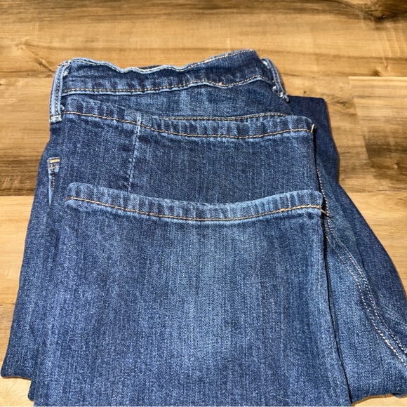 Mens Levis 505 36x34 Blue Jeans Straight Mid Rise Dark Wash - Picture 9 of 10